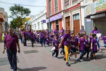 Marcha de escolares por la igualdad en Telde (Foto TA)